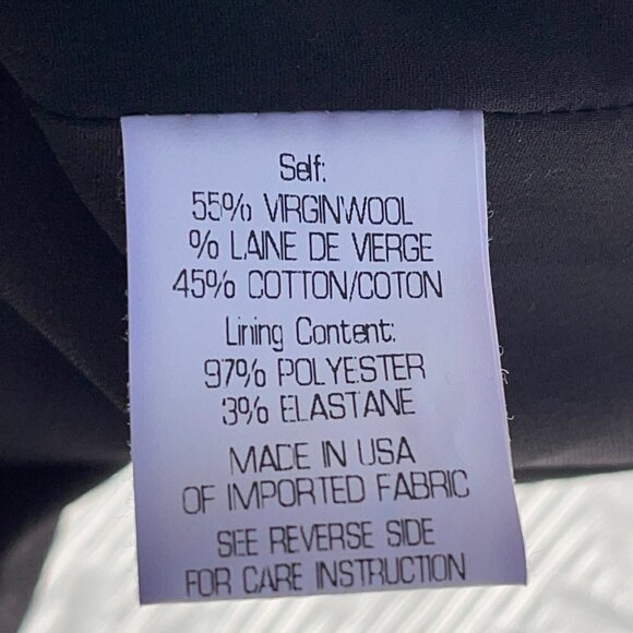 Theory SIZE 6 Gray 3/4 Sleeve Wool/Cotton 2-Button Blazer or Career Jacket - Picture 5 of 6